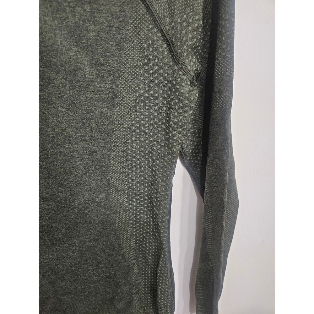 FIGS Seamless Long Sleeve Performance Top Green Heather W22KW1010 Womens Medium - Picture 4 of 7